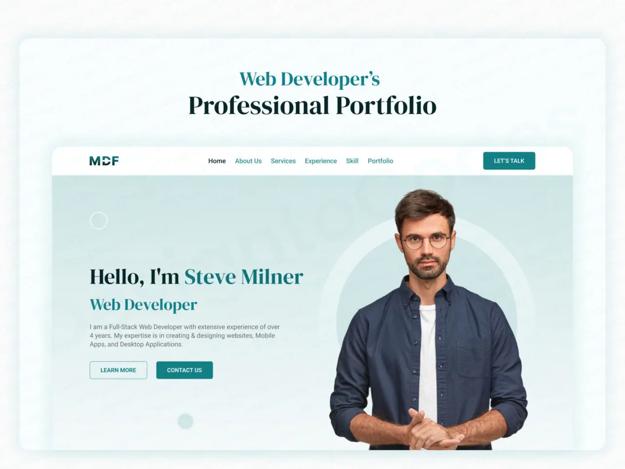 mydevfolio v2 free onepage web developer portfolio template assets 01 1280x960